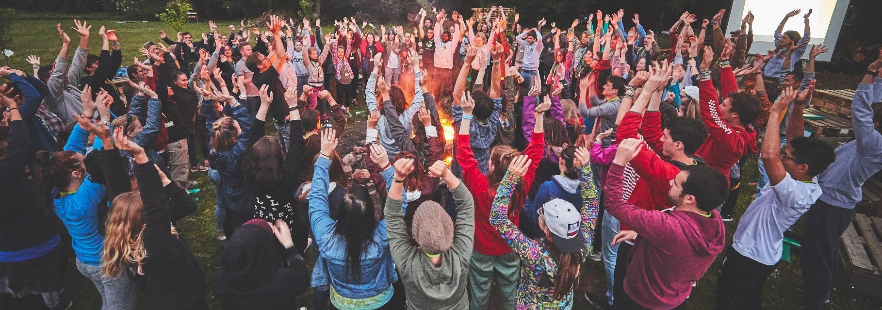 An international camp gathering